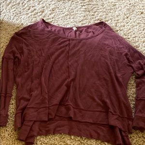 Maroon sweater shirt